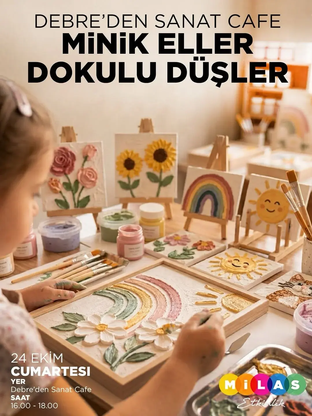 Çocuklara Dokulu Tablo Etkinliği