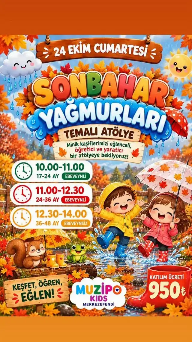 Sonbahar Yağmurları Temalı Atölye